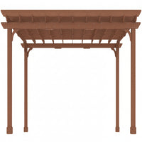 12X16 FT All Cedar Wood Wooden Pergola, Pergola Kit with Stakes, Quality Wood Supported Structure, Snow and Wind Supported, Outdoor Garden Shelter with Cedar Framed for Backyard, Deck, Lawn