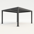 Outdoor Pergola Built for Year-Round Use, Adjustable Louvered Roof, Reinforced Aluminum Frame, Drainage System